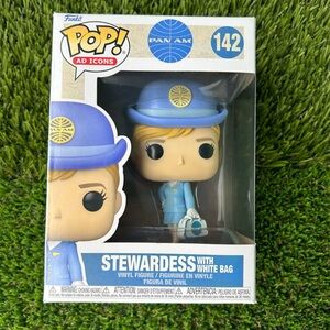 Pan-am stewardess holding white bag funko pop